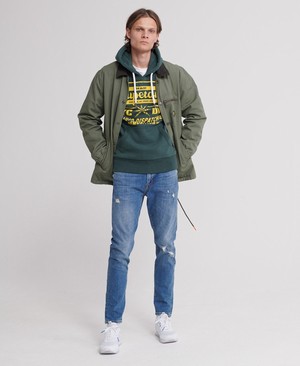 Superdry Tyler Slim Férfi Farmer Narancssárga/Kék | WNCTU5982